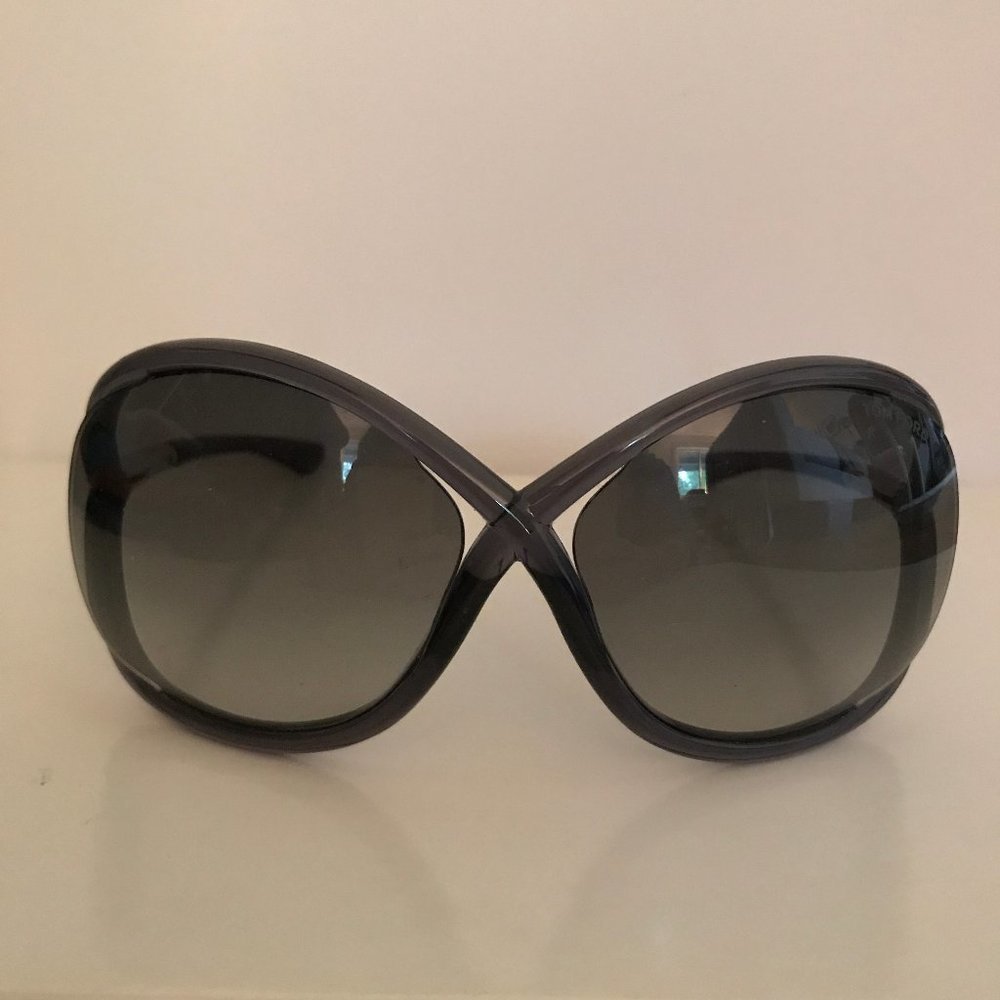 Tom Ford Whitney Oversize Sunglasses with Case, Lens Cloth